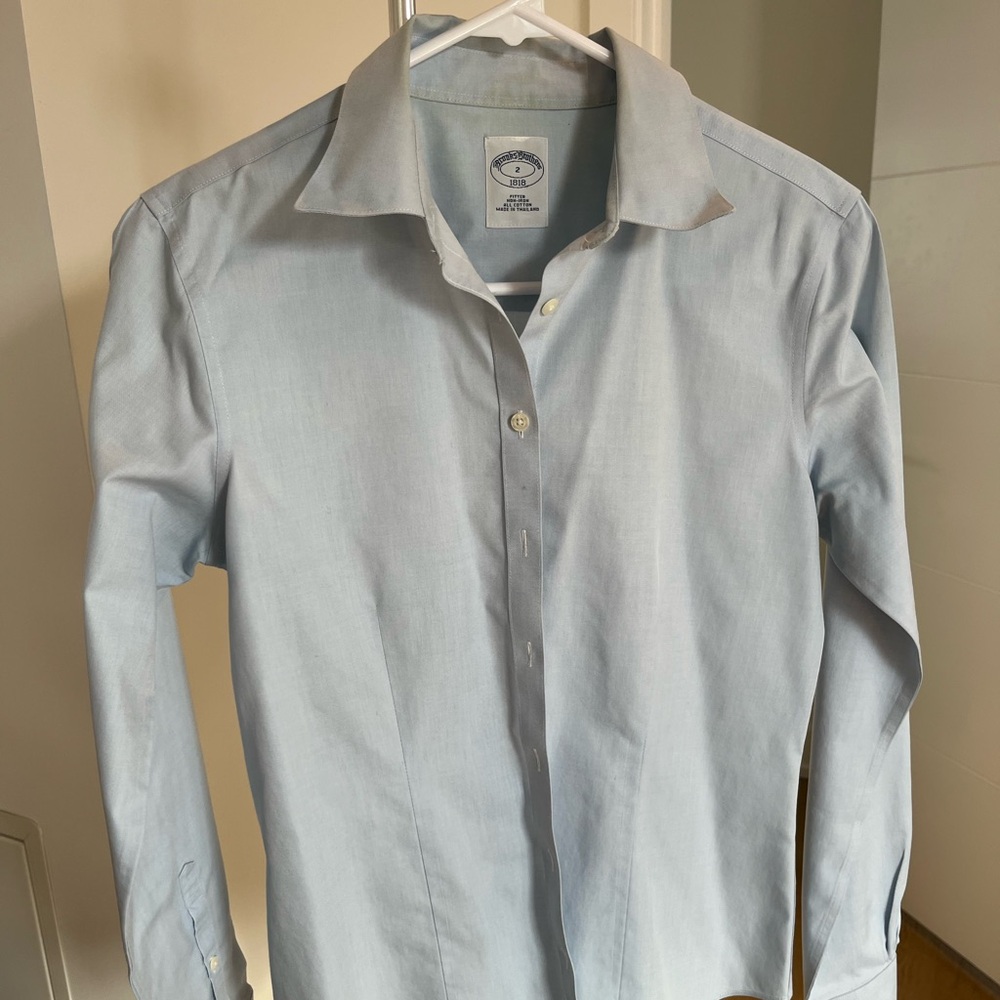 Brooks Brothers no iron cotton Button-Up Dress Shirt